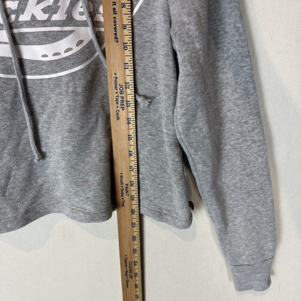 Dickies Hoodie Women Medium Gray Graphic Fleece Lined Long Sleeve Drawstring - Picture 10 of 12